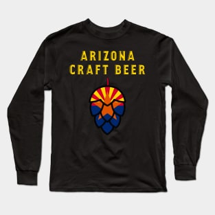 Arizona State Flag United States of Craft Beer Long Sleeve T-Shirt